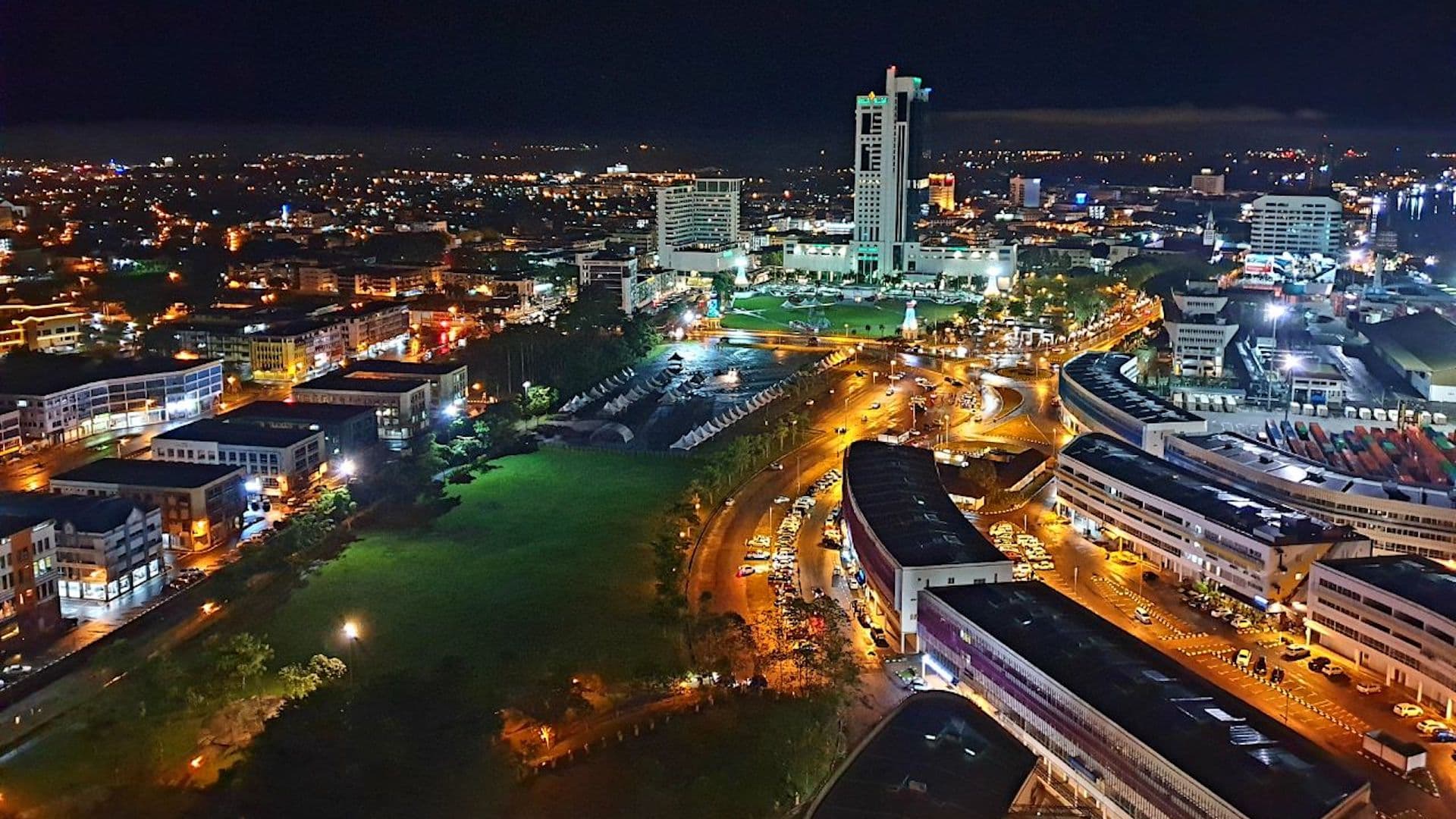Sibu city at night